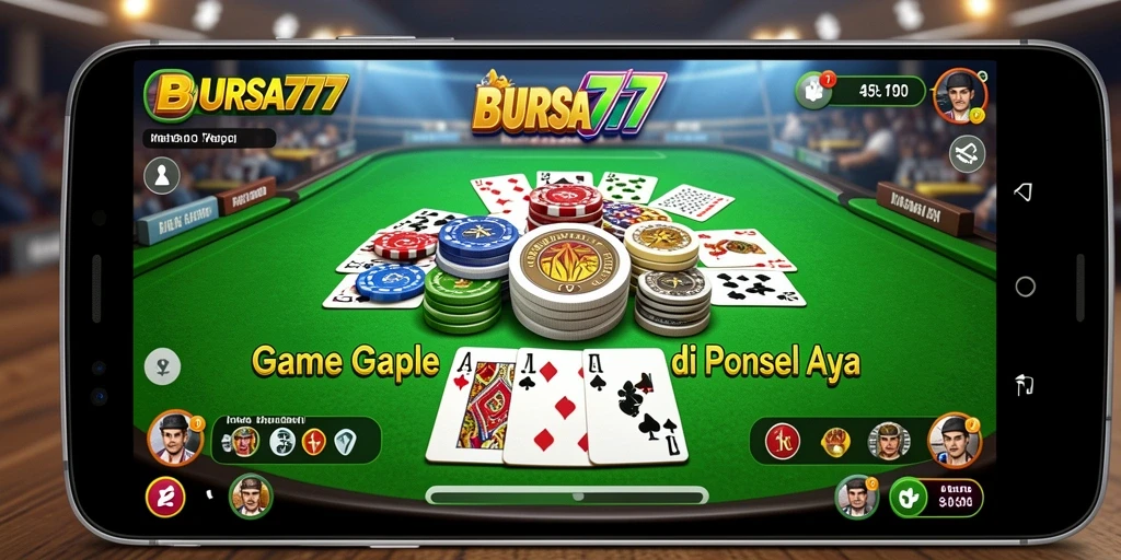 Tampilan gameplay seru di BURSA777 saat bermain Gaple.