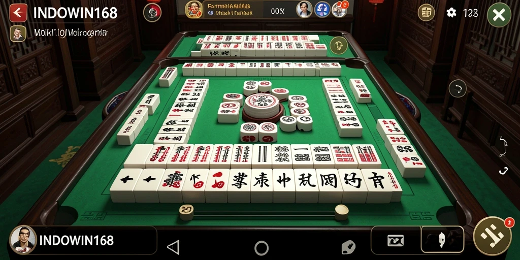 Screenshot <strong>INDOWIN168</strong> menampilkan permainan Mahjong yang seru dan interaktif.