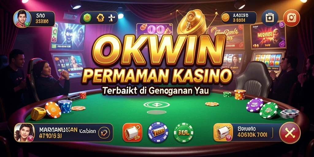 Tangkapan layar gameplay <strong>OKWIN</strong> menampilkan suasana kasino yang mendebarkan.