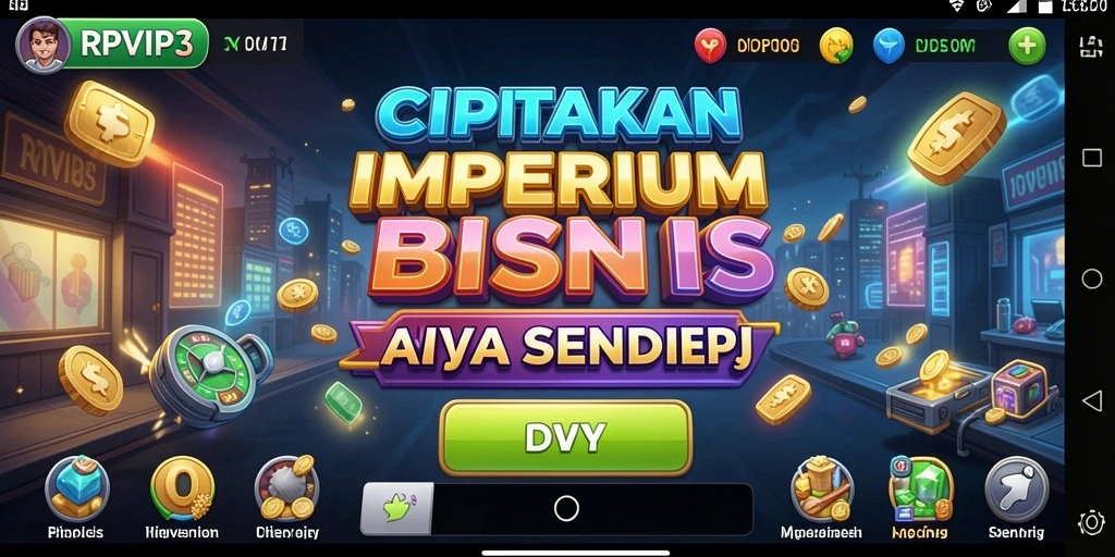 Tampilan menarik dari gameplay RPVIP3 yang penuh strategi Tycoon.